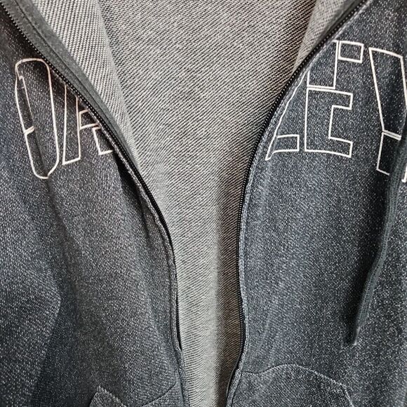 Oakley Sweater Mens Large Hoodie Full Zip Long Sleeve Jacket Gray Pockets Logo - Picture 7 of 10